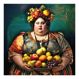 Impression Photo "Déesse de l'overindulgence" Portrait coloré