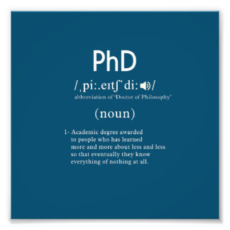 Impression Photo définition de phd drôle