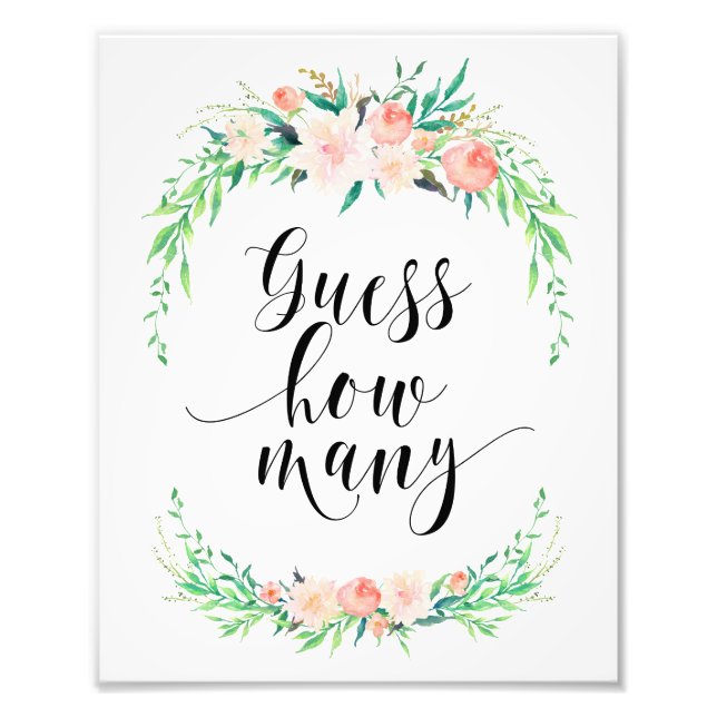 Impression Photo Délicat Bouquet Devine Combien D'Impressions (Devant)