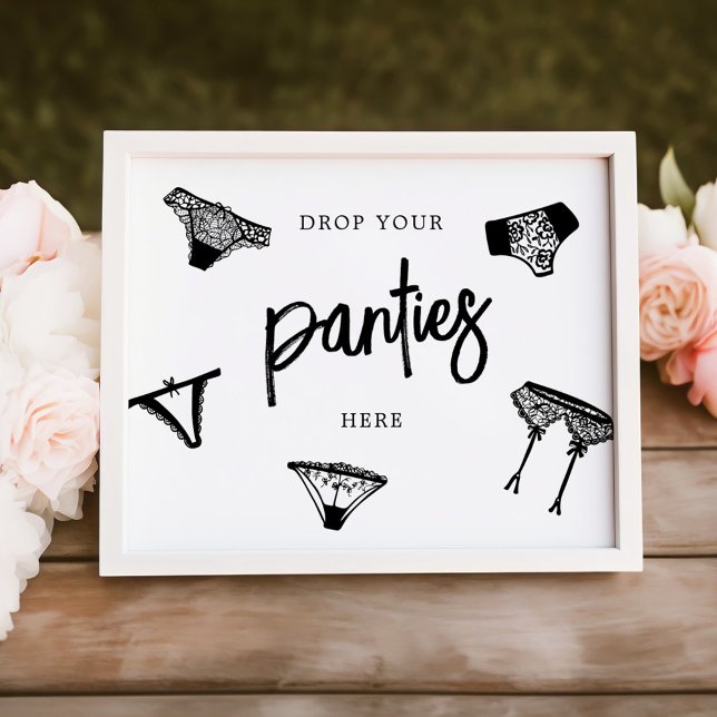 Impression Photo Déposez vos culottes Fête des mariées de lingerie  (Créateur téléchargé)