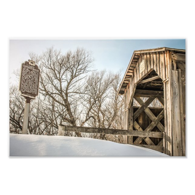 Impression Photo Dernier pont couvert en Wisconsin Cedarburg, WI (Devant)