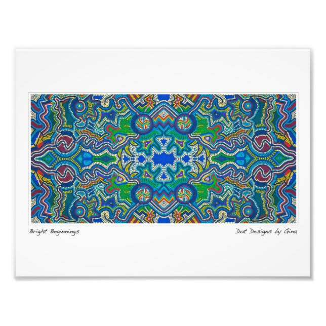 Impression Photo Design de points d'inspiration autochtone par Gina (Devant)