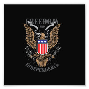 Impression Photo dessin d'aigle américain