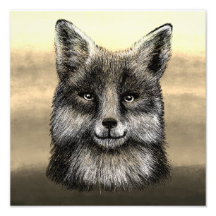 Impression Photo Dessin de la face Fox
