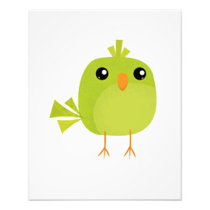 Impression Photo Dessin d'oiseau vert