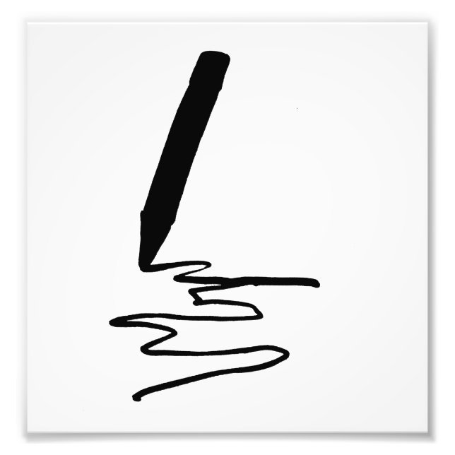 Impression Photo Dessin silhouette d'esquisse de crayon (Devant)