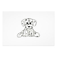Dessin simple de contour de chien en peluche dalma