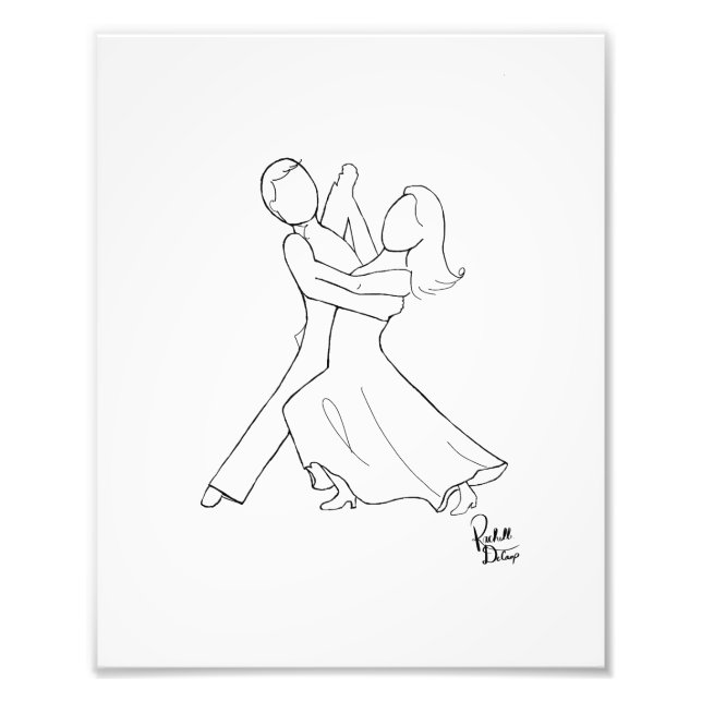 Impression Photo Dessin Waltz Dance Fine Art (Devant)