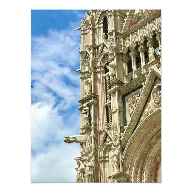 Impression Photo Détail du Duomo à Sienne, Italie (Devant)