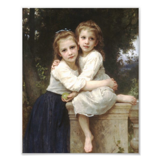 Impression Photo Deux Soeurs, 1901, William Adolphe Bouguereau (Devant)