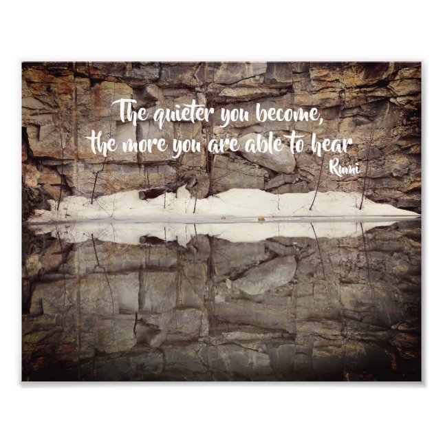 Impression Photo Devenez calme Citation Inspirationnelle Rumi 8x10 (Devant)