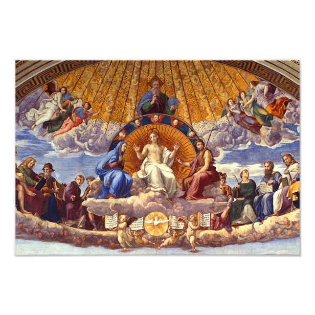 Impression Photo Disputation du Saint Sacrement par Raphael (Devant)