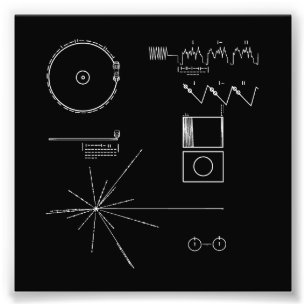 Impression Photo Disque d'or de la NASA Voyager
