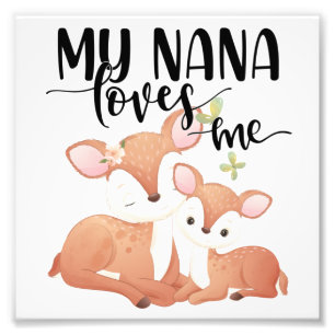 Impression Photo Doe et Fawn My Nana m'aime
