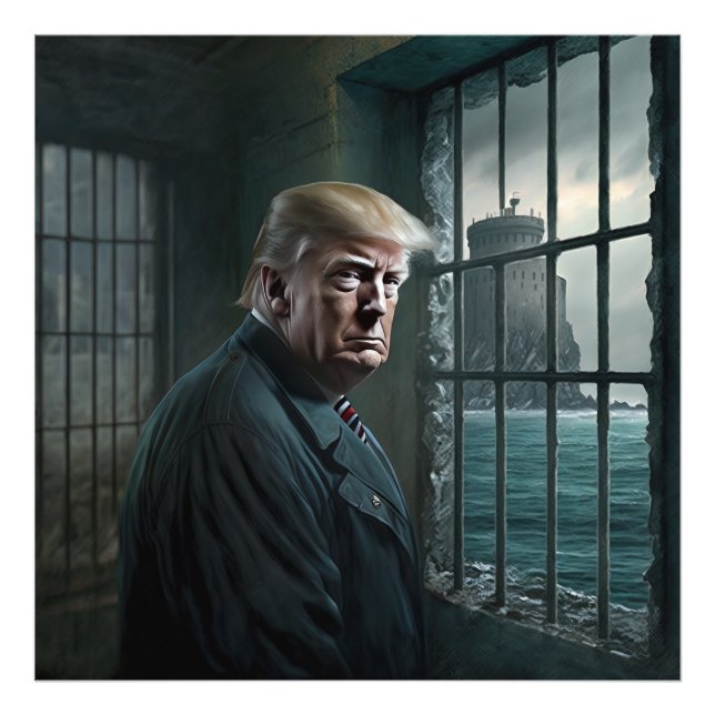 Impression Photo Donald Trump à la prison d'Alcatraz (Devant)
