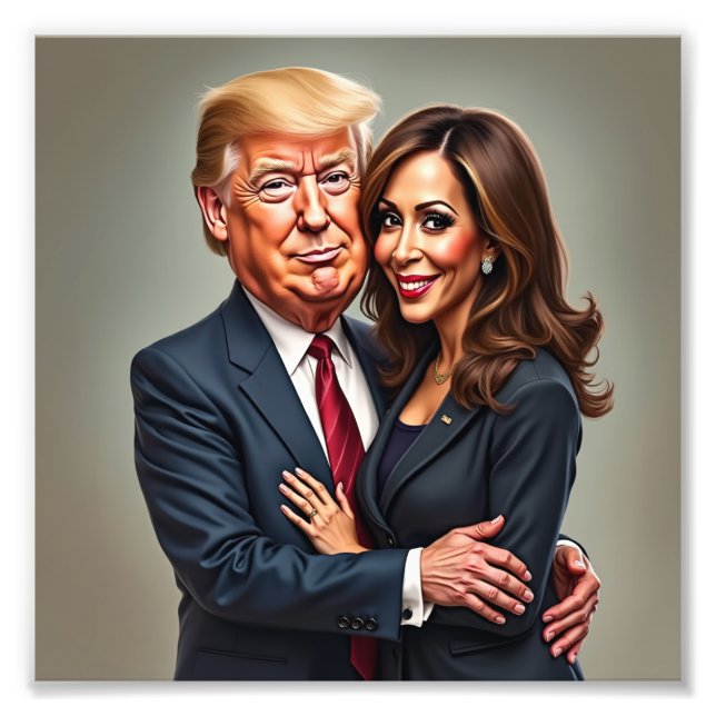 Impression Photo Donald Trump Kamala harris (Devant)