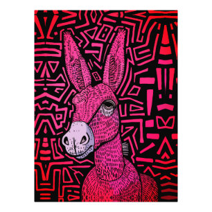 Impression Photo Donkey Tribal Neon - Gras et Psychédélique Art Mur