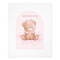 Douces Rêves Ours en Peluche Imprimé | Nursery pou