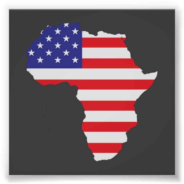 Impression Photo Drapeau Afrique-Amérique Afrique États-Unis (Devant)