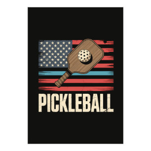 Impression Photo Drapeau américain Pickleball