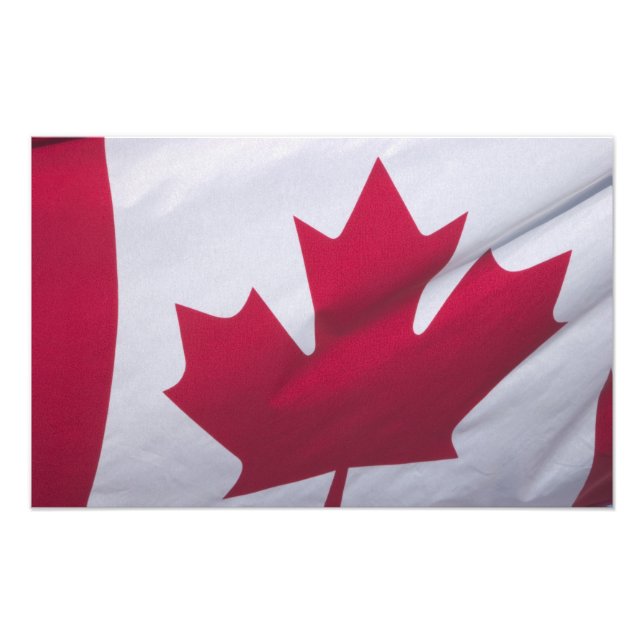 Impression Photo Drapeau canadien. (Devant)