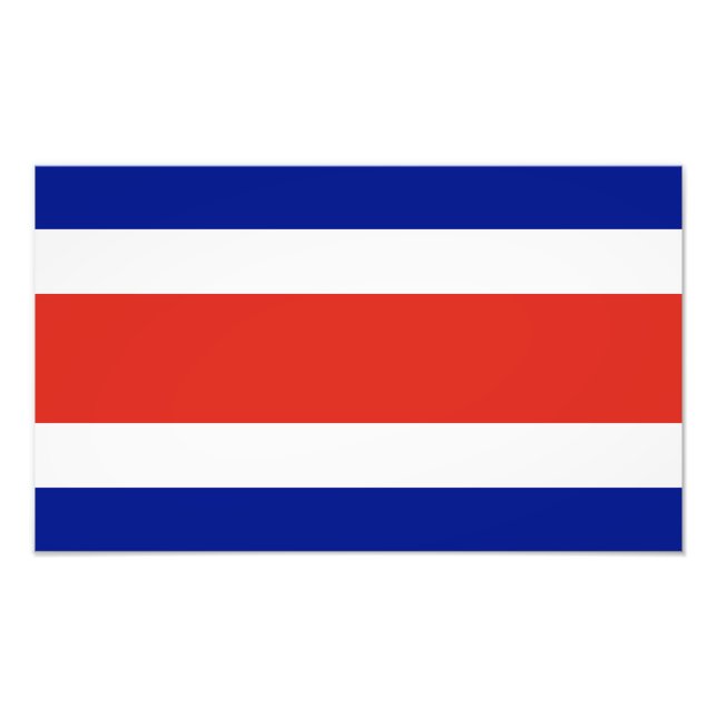 Impression Photo Drapeau civil du Costa Rica (Devant)