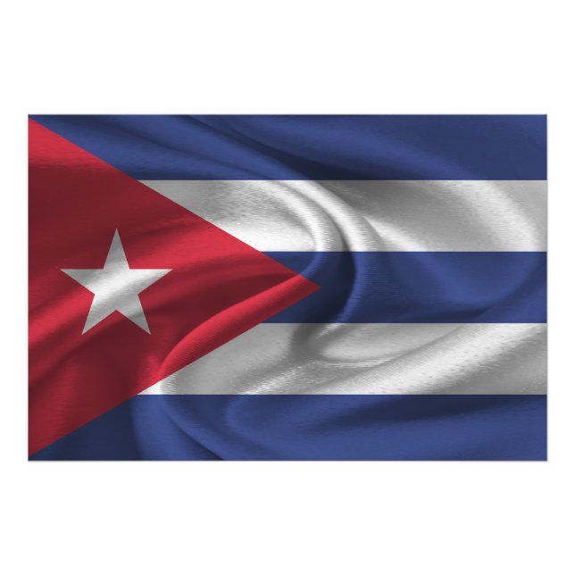 Impression Photo Drapeau de Cuba (Devant)