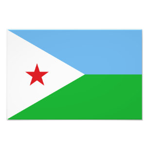 Impression Photo Drapeau de Djibouti