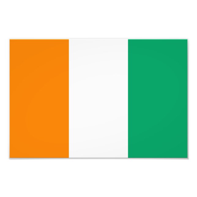 Impression Photo Drapeau de la Côte d'Ivoire (Devant)