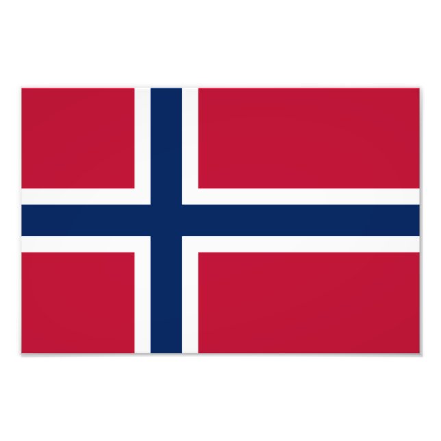 Impression Photo Drapeau de la Norvège (Devant)