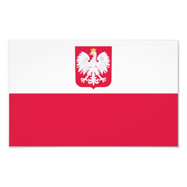 Impression Photo Drapeau de la Pologne (Devant)