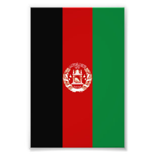 Impression Photo Drapeau de l'Afghanistan