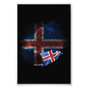 Impression Photo Drapeau de l'Islande