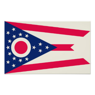 Impression Photo Drapeau de l'Ohio : la bannière Buckeye State