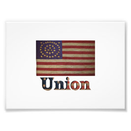 Impression Photo Drapeau de l'Union de guerre civile ✨ antique hist