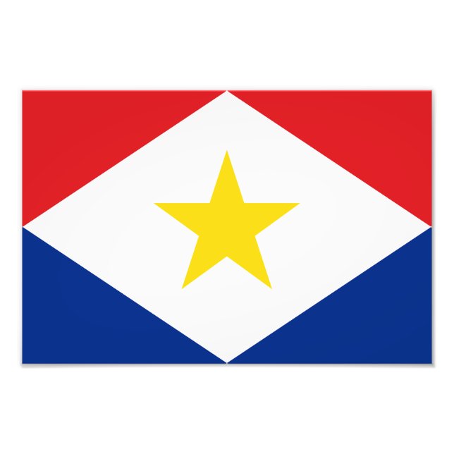 Impression Photo Drapeau de Saba (Devant)