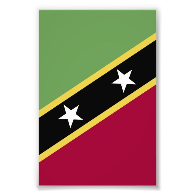 Impression Photo Drapeau de Saint-Kitts-et-Nevis (Devant)