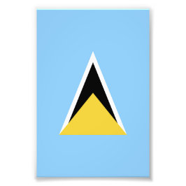 Impression Photo Drapeau de Sainte-Lucie