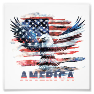 Impression Photo Drapeau des États-Unis. Amérique