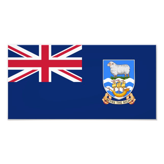 Impression Photo Drapeau des îles Falkland (Devant)
