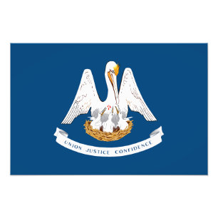 Impression Photo Drapeau d'État de Louisiane