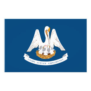 Impression Photo Drapeau d'État de Louisiane USA