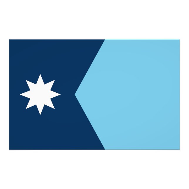 Impression Photo Drapeau d'État du Minnesota États-Unis (Devant)