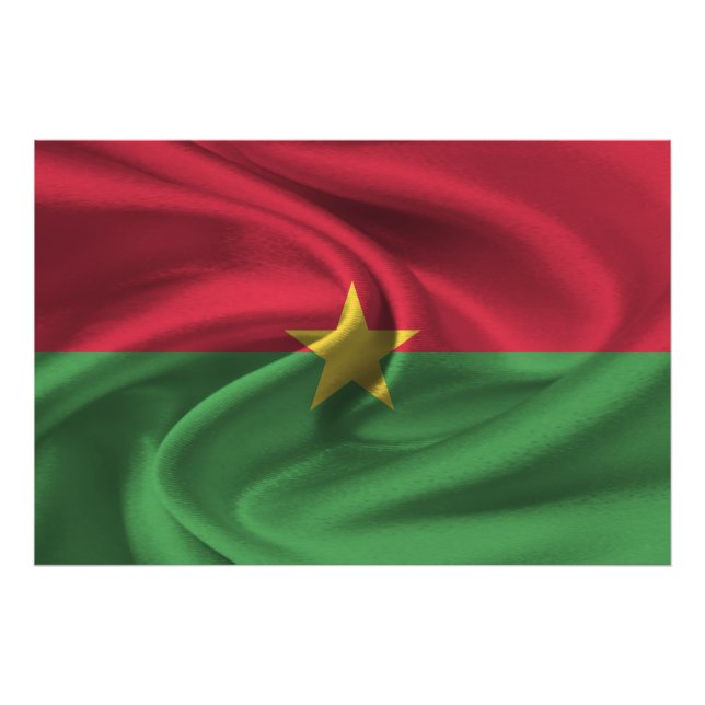 Impression Photo Drapeau du Burkina Faso (Devant)