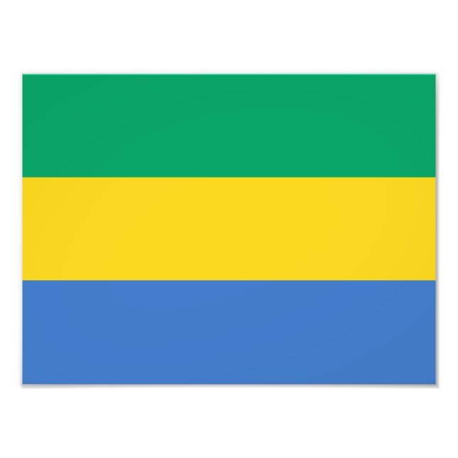 Impression Photo Drapeau du Gabon (Devant)