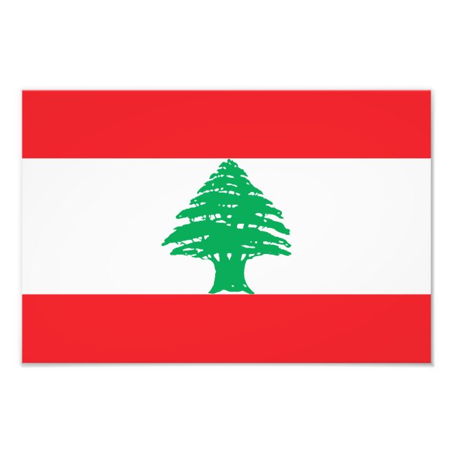 Impression Photo Drapeau du Liban (Devant)