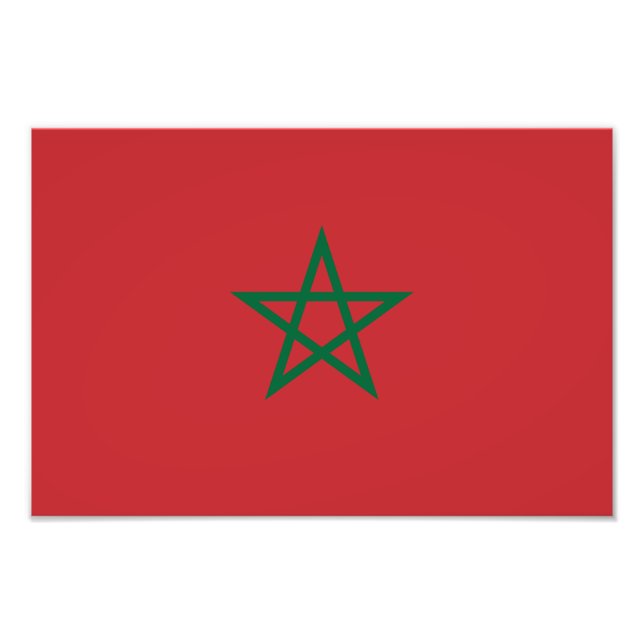 Impression Photo Drapeau du Maroc (Devant)