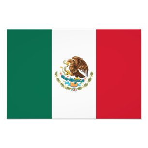 Impression Photo Drapeau du Mexique, Bandera de la République mexic