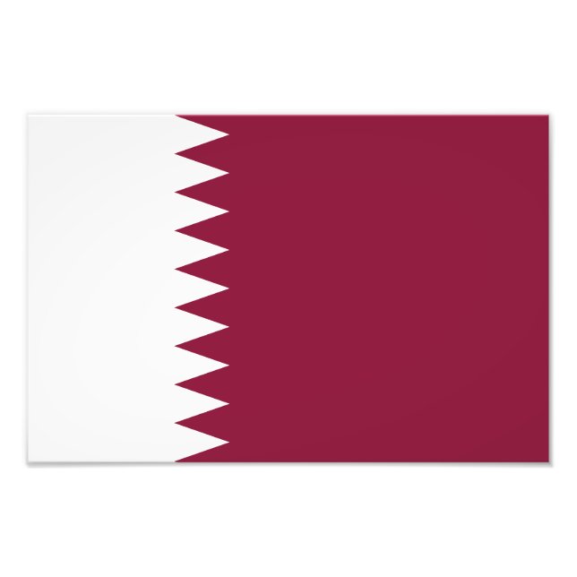 Impression Photo Drapeau du Qatar (Devant)