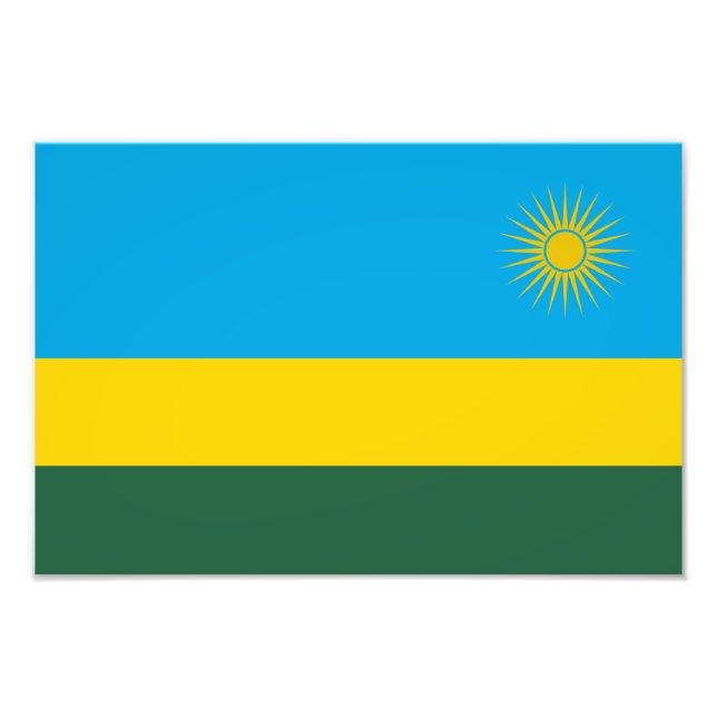 Impression Photo Drapeau du Rwanda (Devant)